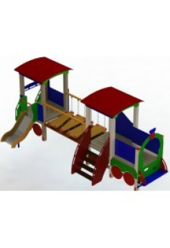 Игровой комплекс уличный Паровоз с вагончиком